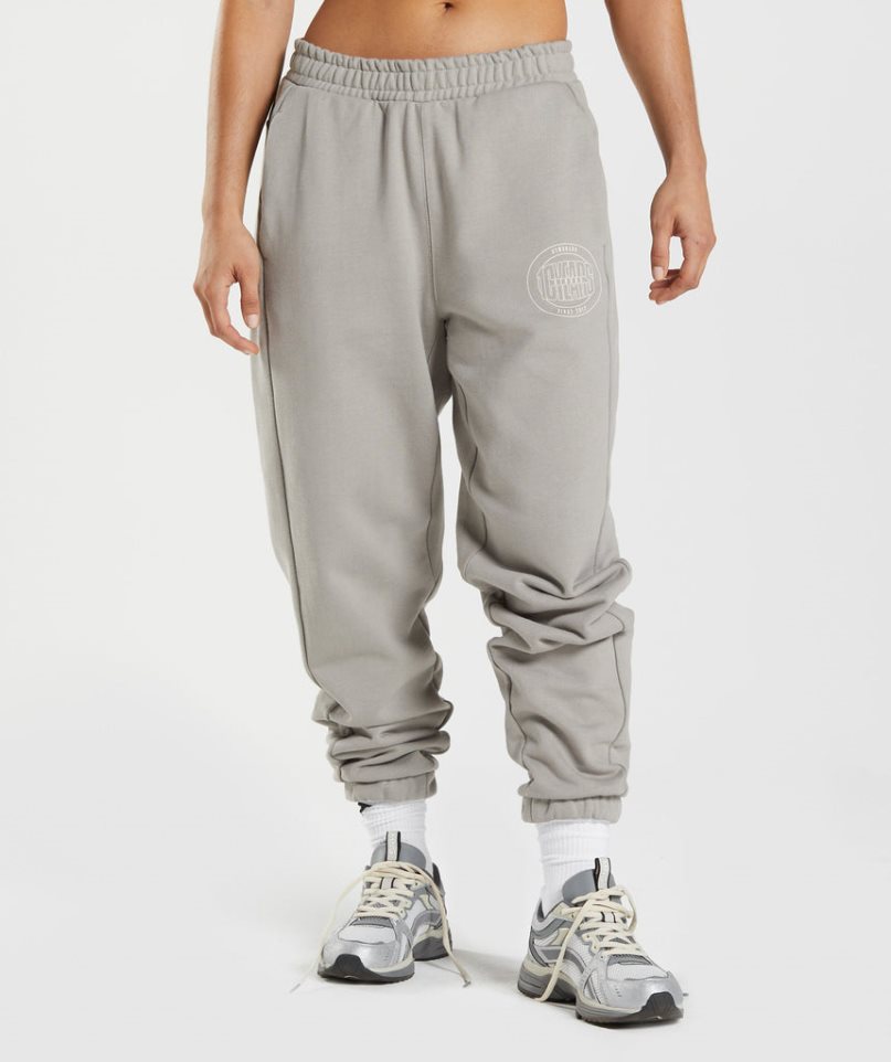 Women\'s Gymshark GS10 Year Jogger Grey | CA N68D71